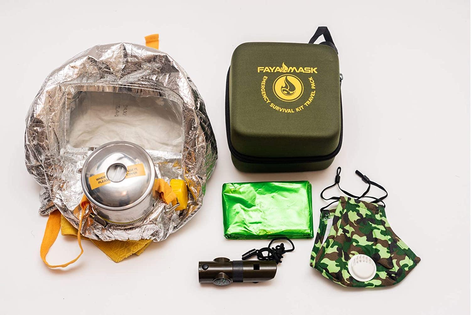 Fayamask travel fire survival kit